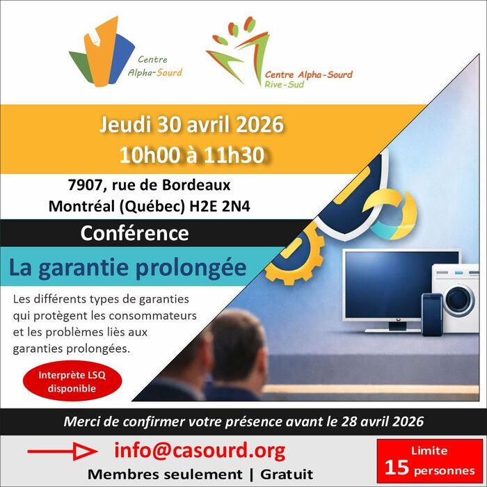 Conférence - La garantie prolongée